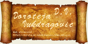 Doroteja Vukdragović vizit kartica